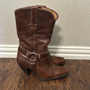 Lucchese Charlie Horse Harness Heeled Boots 8